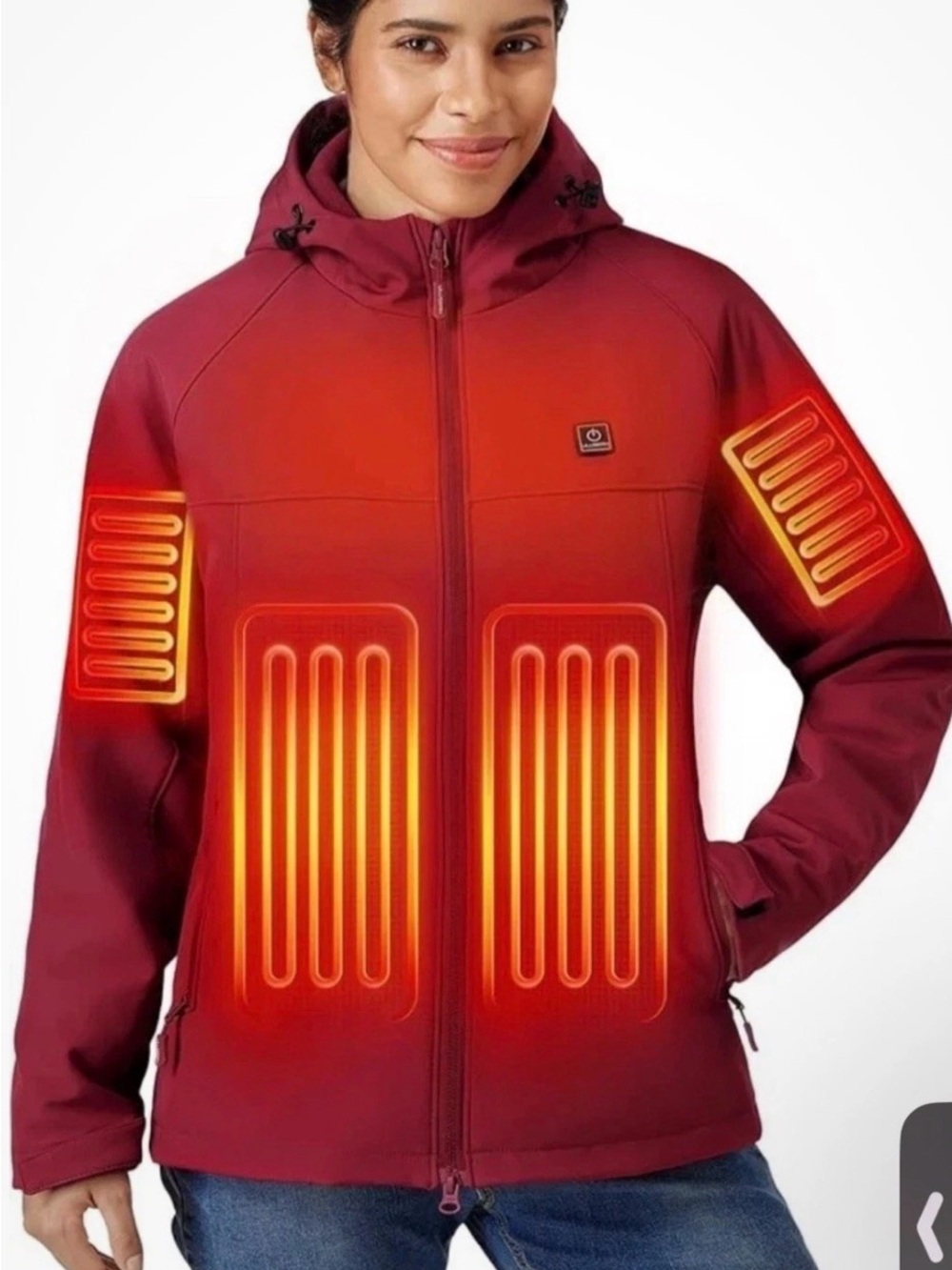 Brand New ULUSERN Heated Jacket Women’s Size Medium Hooded Full Zip
